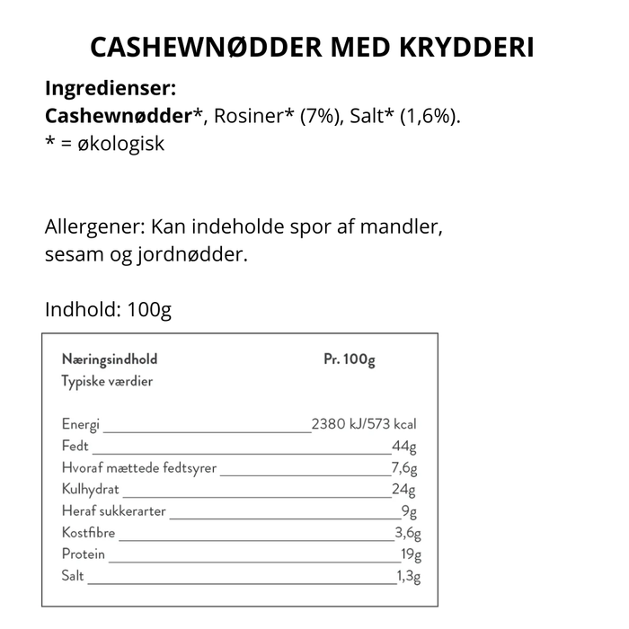 Søde og saltede cashewnødder - Guru snack