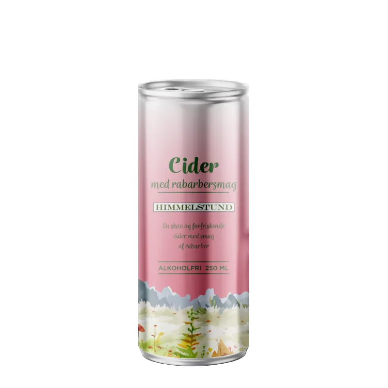 Himmelstund alkoholfri rabarbercider med æble 250 ml