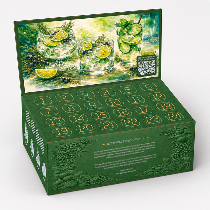 Gin julekalender fra Delikatessehuset 2026 - bestil årets julekalender med 24 gin her
