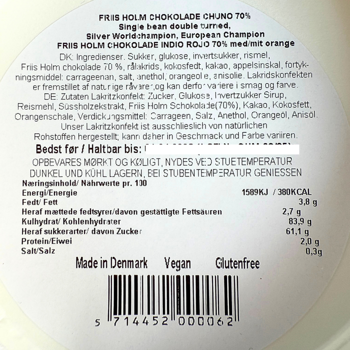 Håndlavet lakridskonfekt Friis Holm Gran Cru æske fra Hattesen's Konfektfabrik