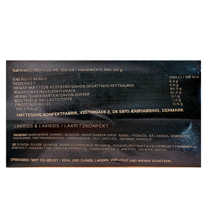 Ærøstang med lakrids fra Hattesen's Konfektfabrik
