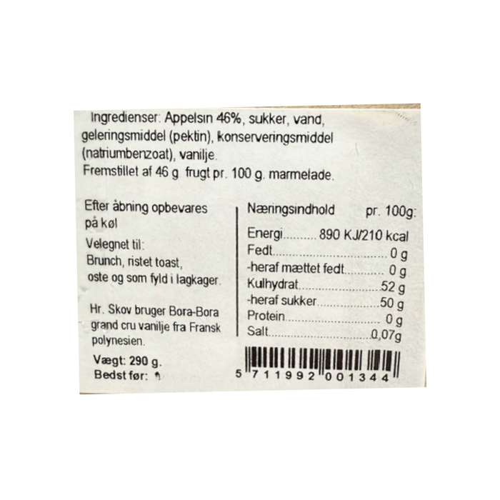 Marmelade med appelsin og vanilje - Hr. Skov