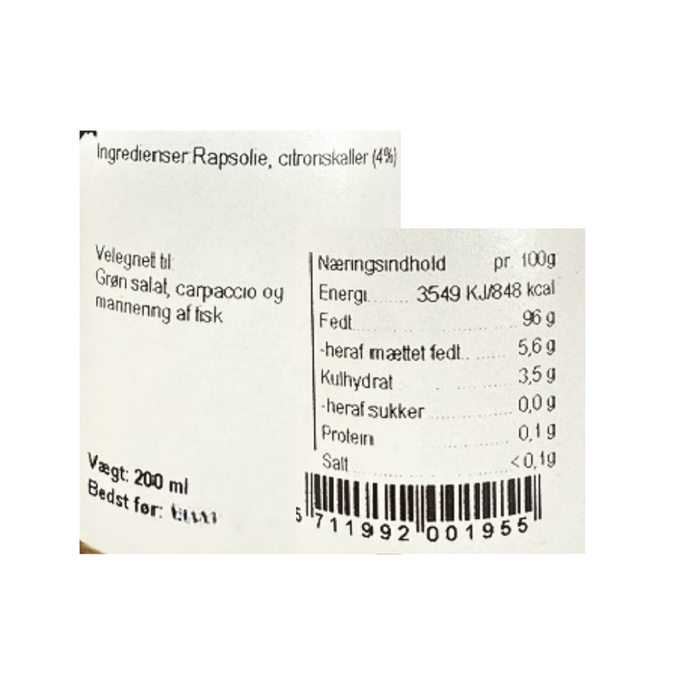 Citron olie - Hr. Skov