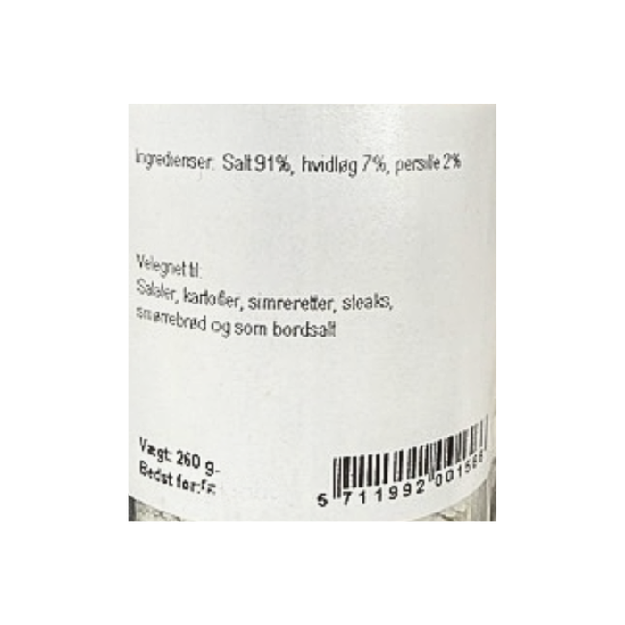 Persille/hvidløg salt i kværn - Hr. Skov