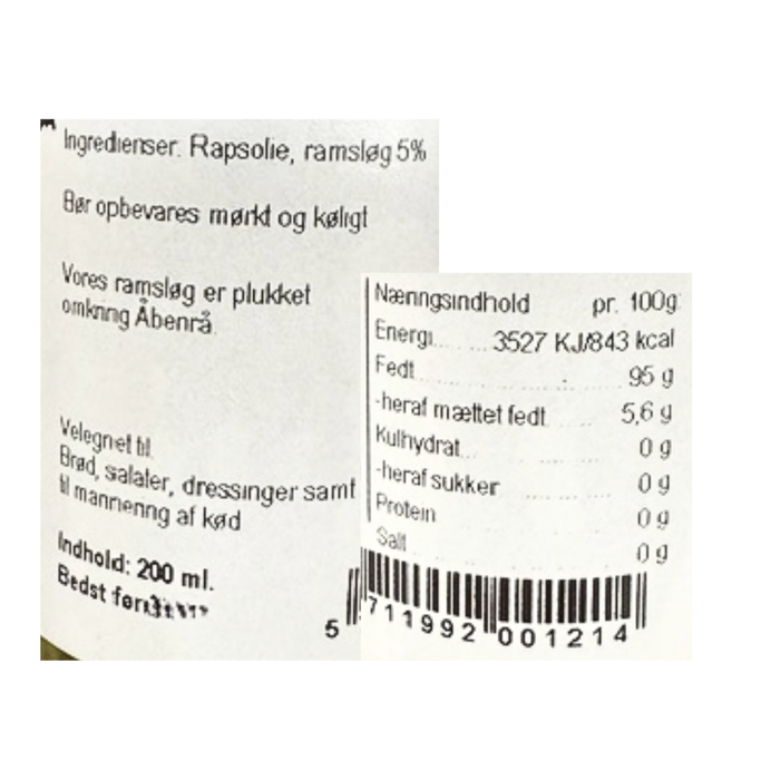 Ramsløg olie - Hr. Skov