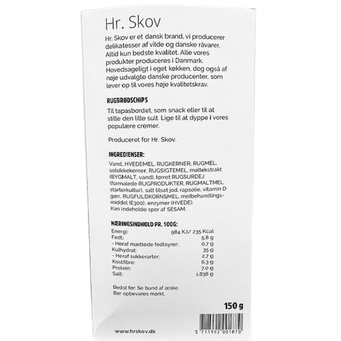 Rugbrødschips - Hr. Skov