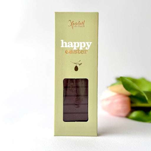 Påske chokoladeplade fra XocolatI med mørk chokolade.