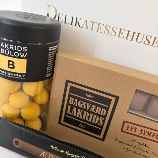 Flere slags lakrids i gavepose