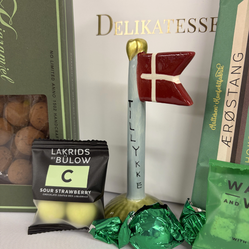 grøn tillykke gavepose