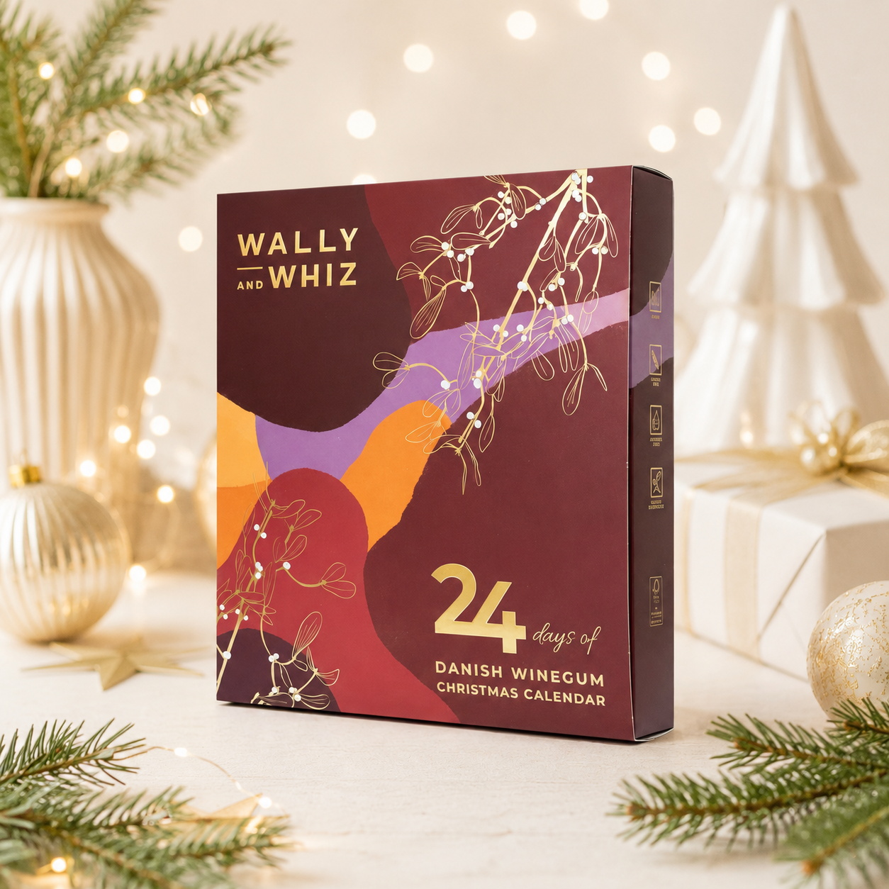 Wally & Whiz julekalender med vingummi.