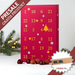 Julekalender med romkugler – 24 chokoladeovertrukne trøffelkugler med flydende karamel og 12 forskellige smagsvarianter. Perfekt gave til romkugle-elskere.