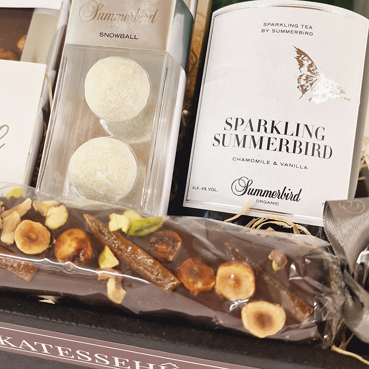 Julekurv med Sparkling og chokolade