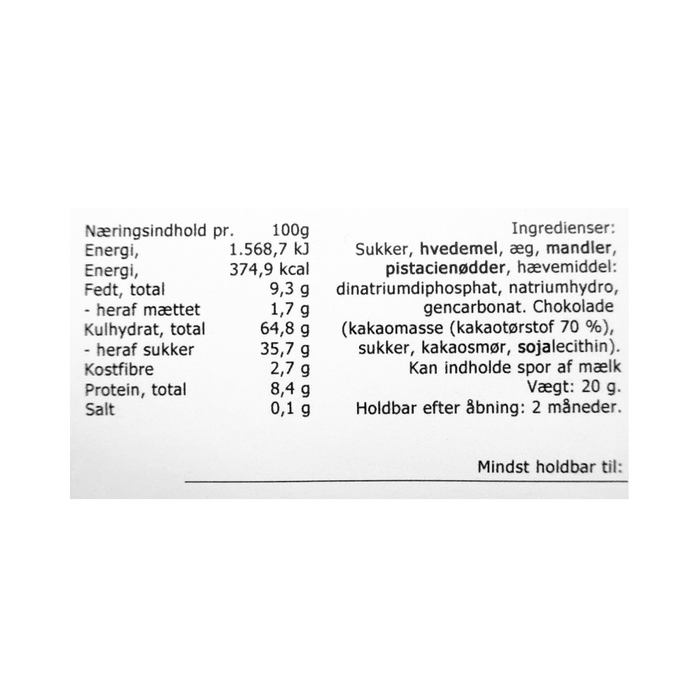 Biscotti m. chokolade - KUDSK