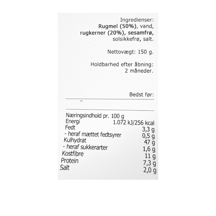 Rugbrødschips - KUDSK