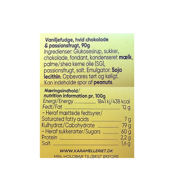 Solstrejf - Fudge-Karamel m. hvid chokolade og passionsfrugt