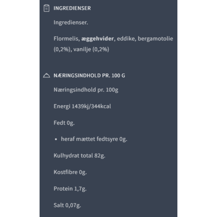 Marengs bergamot vanilje - KUDSK