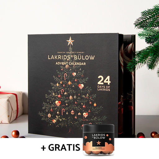 Lakrids by Johan Bülow lakridsjulekalender med 24 låger, fyldt med dansk gourmetlakrids.