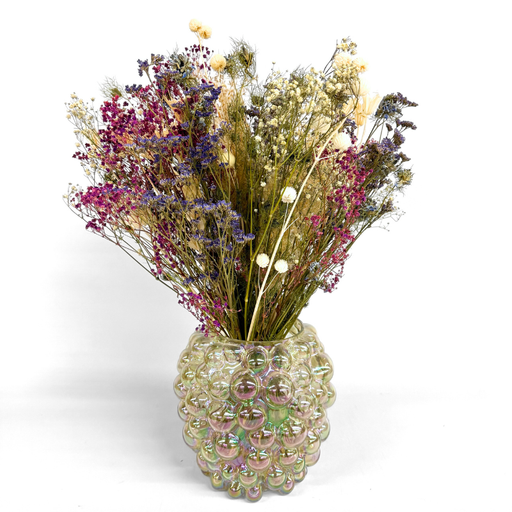 Sommerinspireret evighedsbuket Miss Anna i farverige florale nuancer