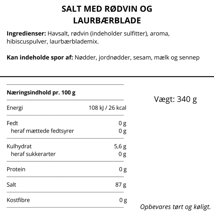 Salt med Rødvin & Laurbærblade - Nicolas Vahé