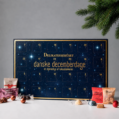Julekalender fra Delikatessehuset med et udvalg af luksus gourmet brands