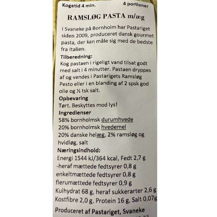 Ramsløg Pasta, Pastariget Bornholm