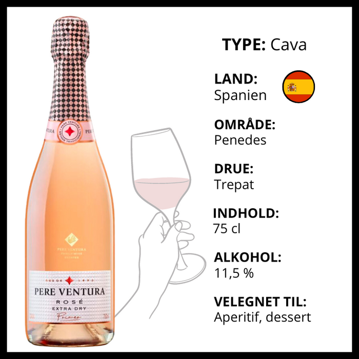 Mousserende, Pere Ventura - Cava Primer Rosé Extra Dry (Spanien)