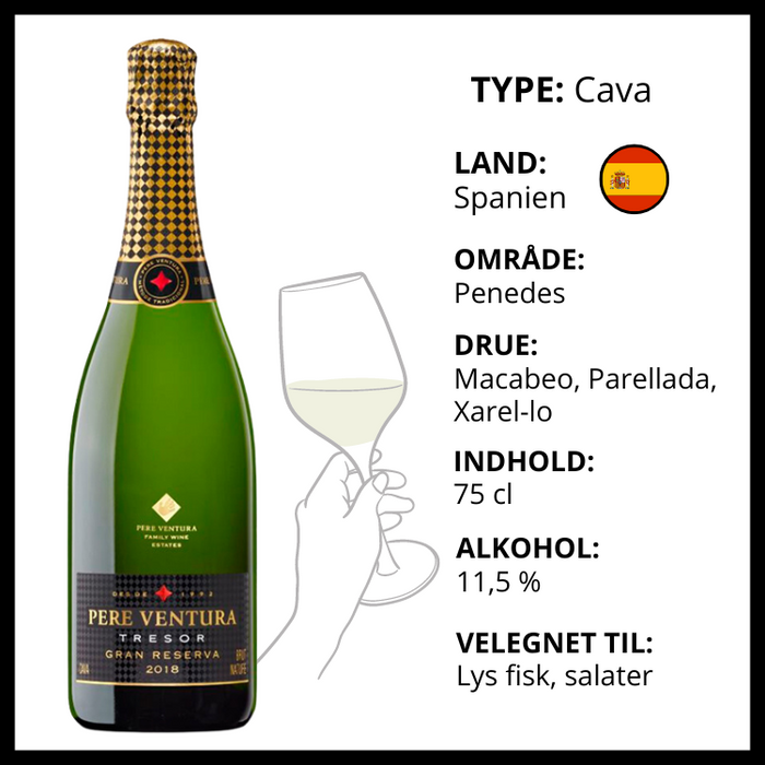 Mousserende, Pere Ventura - Cava Tresor Gran Reserva Brut (Spanien)