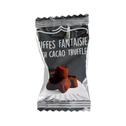 Chokoladetrøffel med champagne fra Weibel i sølvfarvet folie