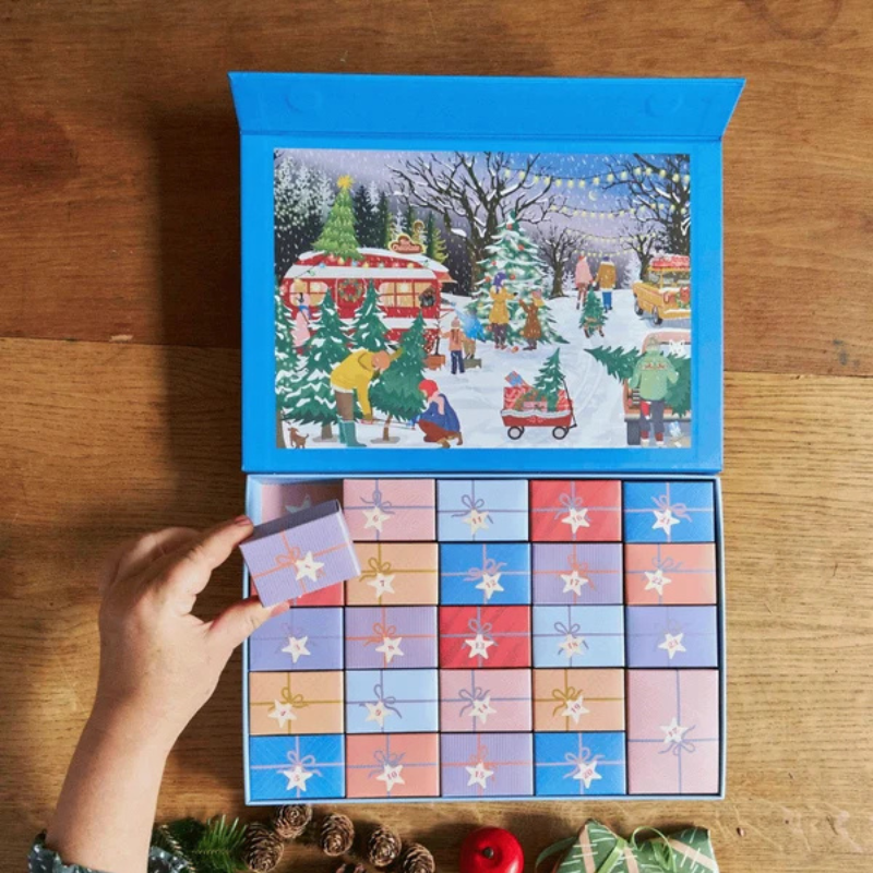 24 æsker med puslespil - VISSEVASSE julekalender