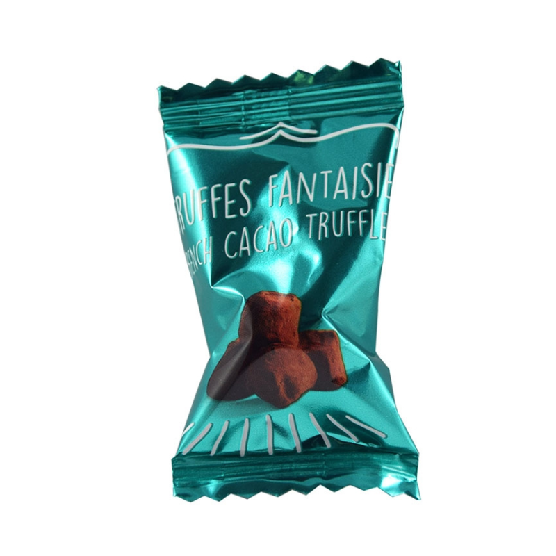 Chokoladetrøffel med mynte fra Weibel i grøn enkeltindpakning
