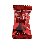 Weibel chokoladetrøffel med karamel og salt i rød folie