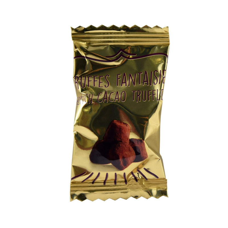 Klassisk chokoladetrøffel fra Weibel i gylden enkeltindpakning