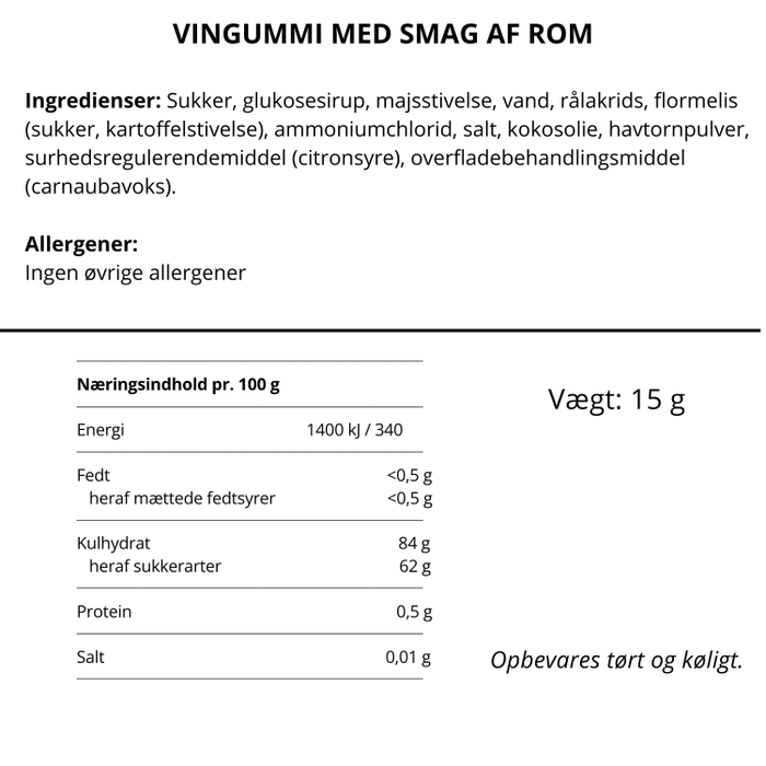 Cocktail vingummi med ROM fra SWEEDS