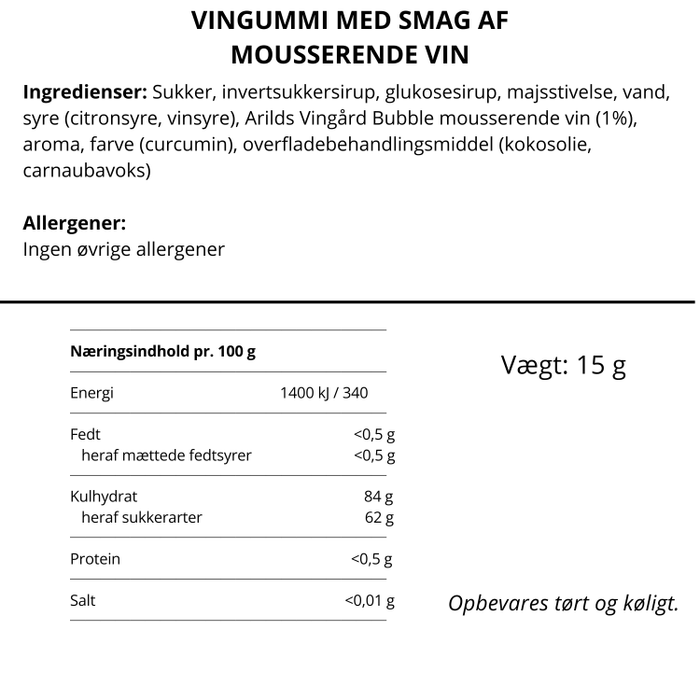 Cocktail vingummi med SPARKLING WINE fra SWEEDS (flowpack)