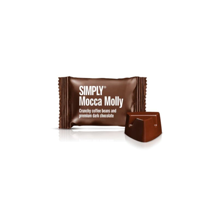 Mocca molly bite, mørk chokolade med stykker af kaffebønner