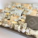 Tak gavekurv med vingummi, karamelliserede popcorn, chokolade, fransk nougat og chokoladekugler