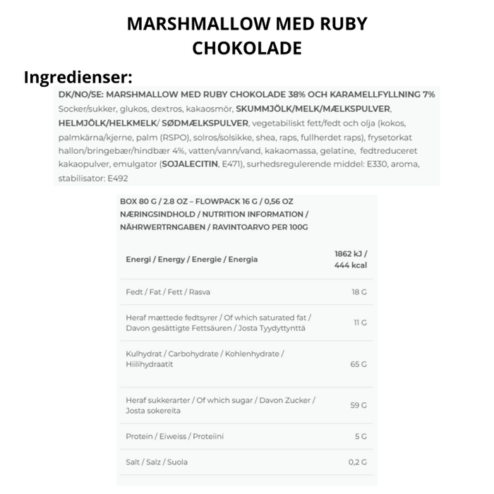 Caramel Filled Mallows Ruby Chocolate Box - The Mallows