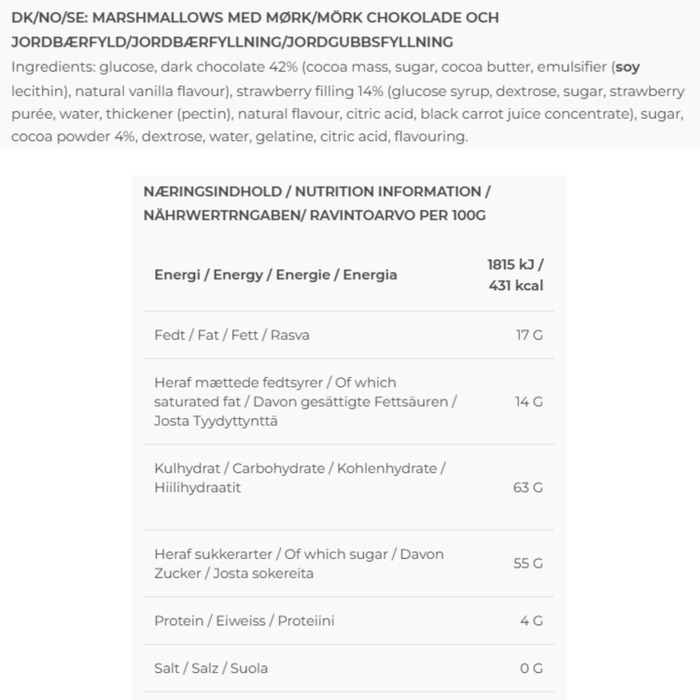 Strawberry Filled Mallows Dark Chocolate Box - The Mallows