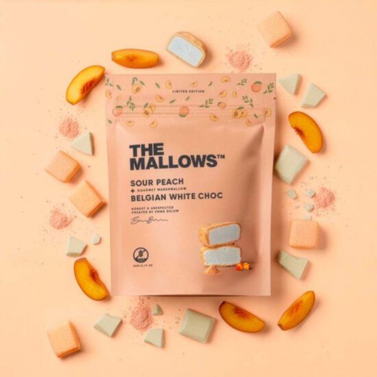 Skumfidus med smag af fersken fra The Mallows