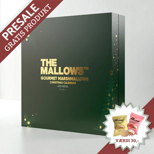 Ekslusiv julekalender fra The Mallows - Indeholder lækkert mix med skumfiduser. Forudbestil og modtag gratis produkter.