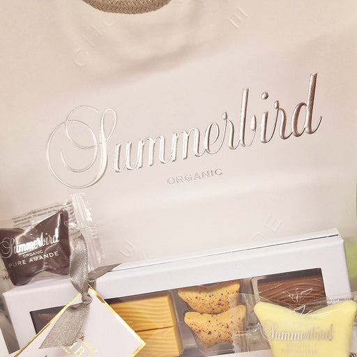 Gavepose med chokolade fra Summerbird Organic