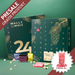 Wally & Whiz julekalender med 24 låger, fyldt med danske gourmet frugtvingummier og en full-size bøtte bag låge 24.	
