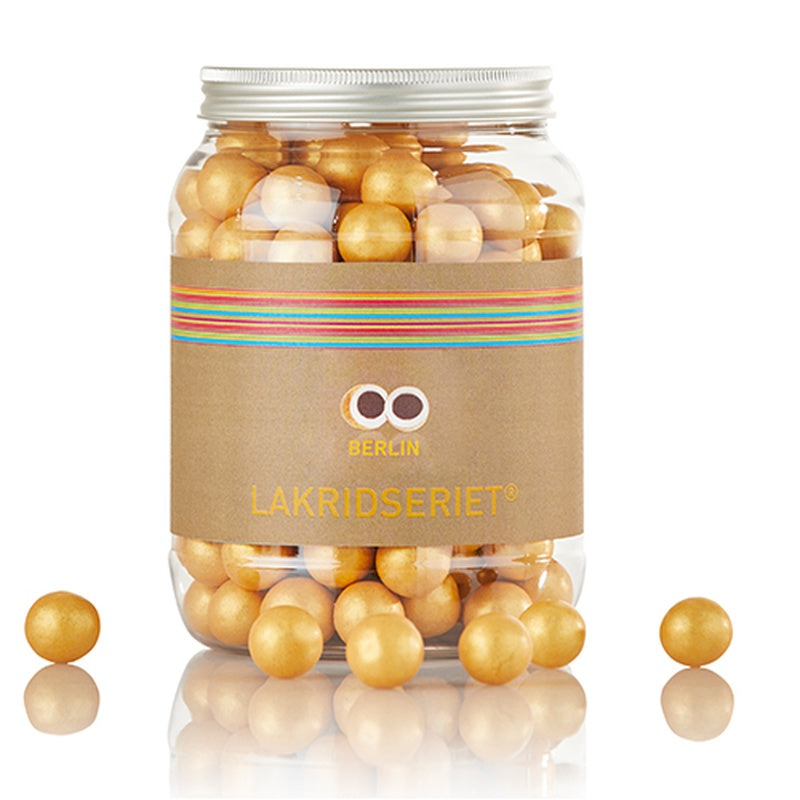 Berlin saltlakrids med hvid chokolade fra Lakridseriet i cylinder med alulåg 1 kg