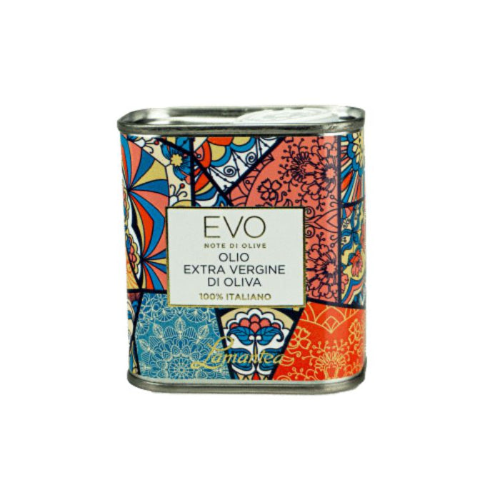 Italiensk Ekstra jomfru olivenolie i smuk orange dåse, lamantea, evo