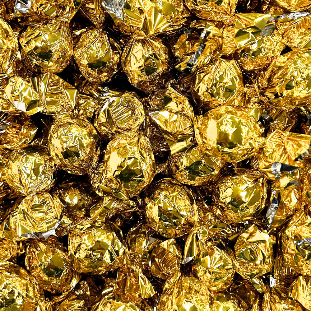 STORKØB 1 kg Cocoture chokoladekugler | Karamelcreme - Guld