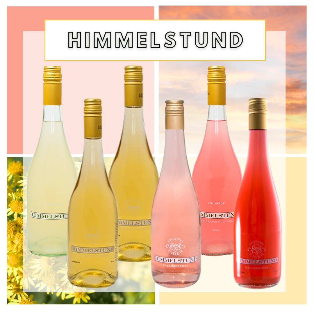 Himmelstund lemonade og cider flasker i forskellige varianter og farver til salg online.