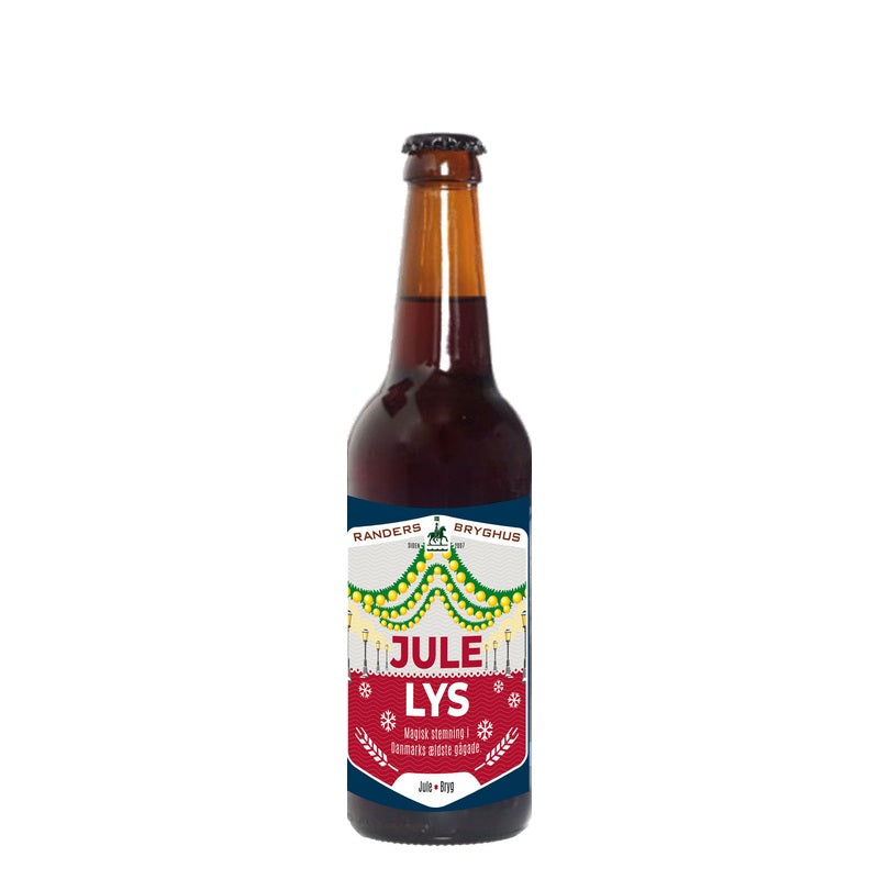 Julelys julebock 33 cl - Randers Bryghus i flaske med Julelys-etiket