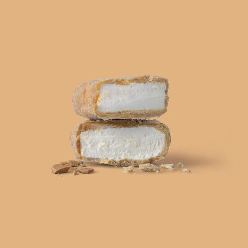 The Mallows skumfiduser med dulce chokolade vist i snit