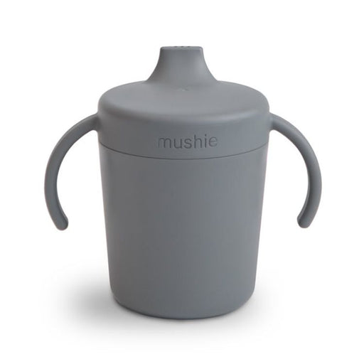 Træningskop/drikkekop med håndtag i koksgrå, Mushie
