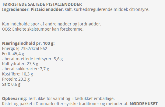 Tørristede saltede pistacienødder